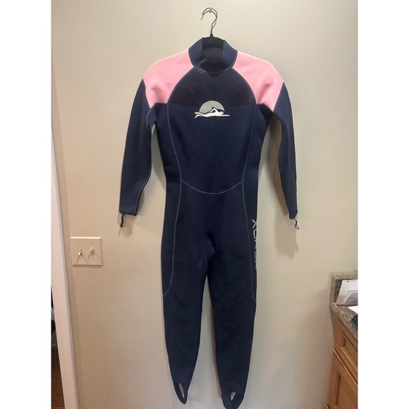 XUKER Women's Pink Navy Neoprene Wetsuit Full Body Diving Snorkeling Surfing S - Picture 1 of 14